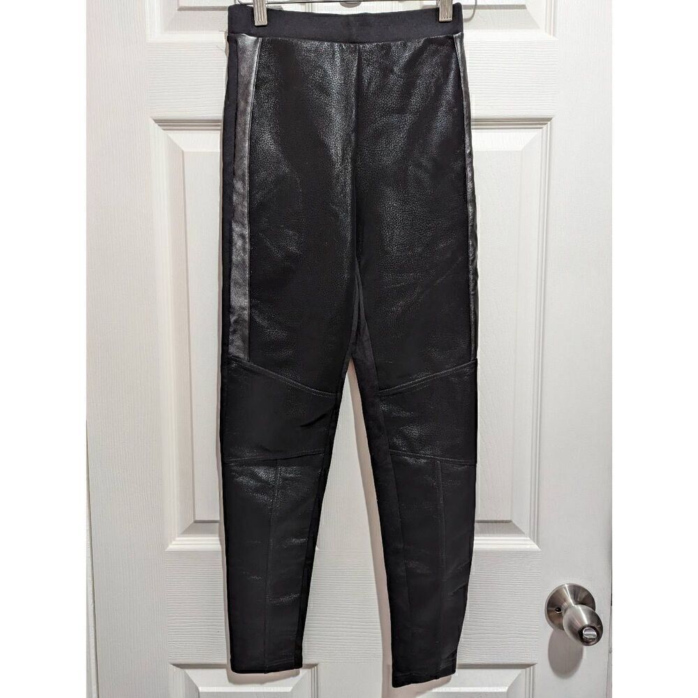 Calzedonia faux leather front leggings size small